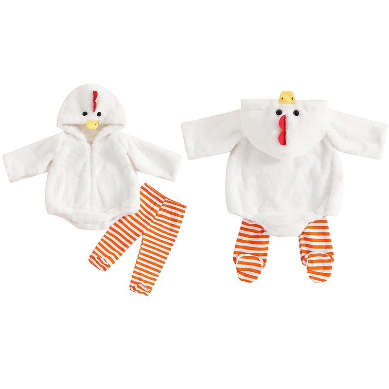 イベント装飾・ハロウィングッズ|ひよこロンパースセット(0~3歳)