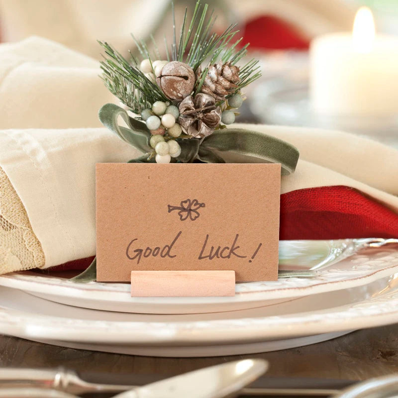 イベント・結婚式装飾|天然木製カードホルダー5/10個セット