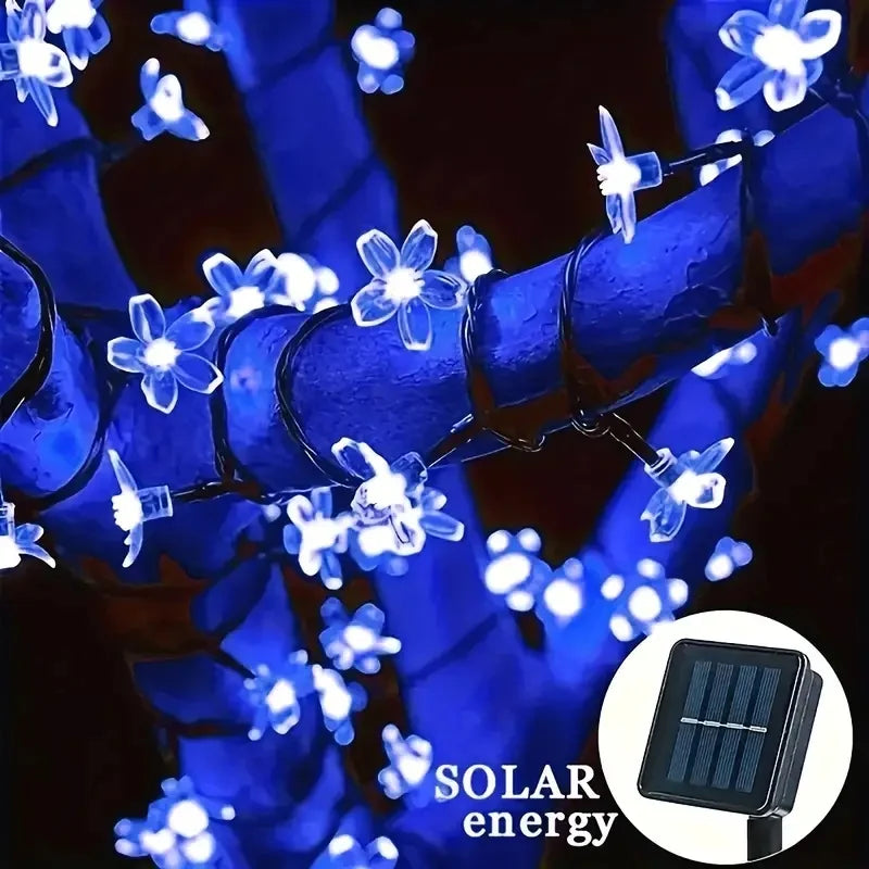 ソーラーライト|イベント・クリスマス装飾| 屋外用ソーラー桜ストリングライト(5M/7M/12M/22M)