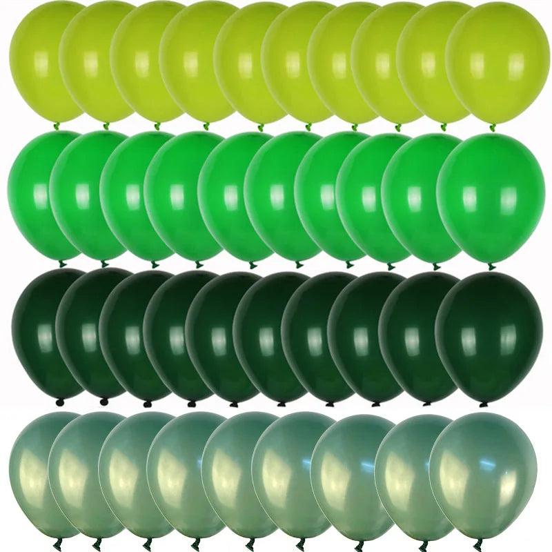 レトロダークグリーンバルーン40個セット
