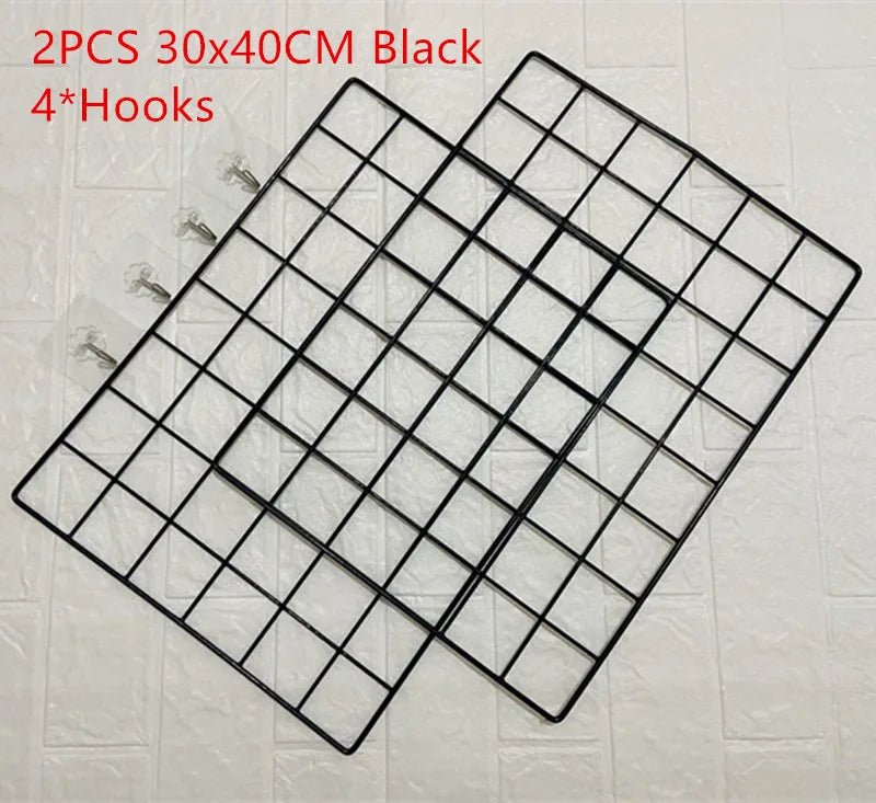 アイアンメッシュウォールラックネット什器