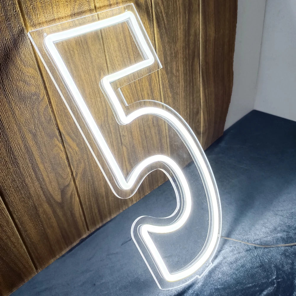 LED数字ネオンサインライト(0~9)USB電源・調光対応