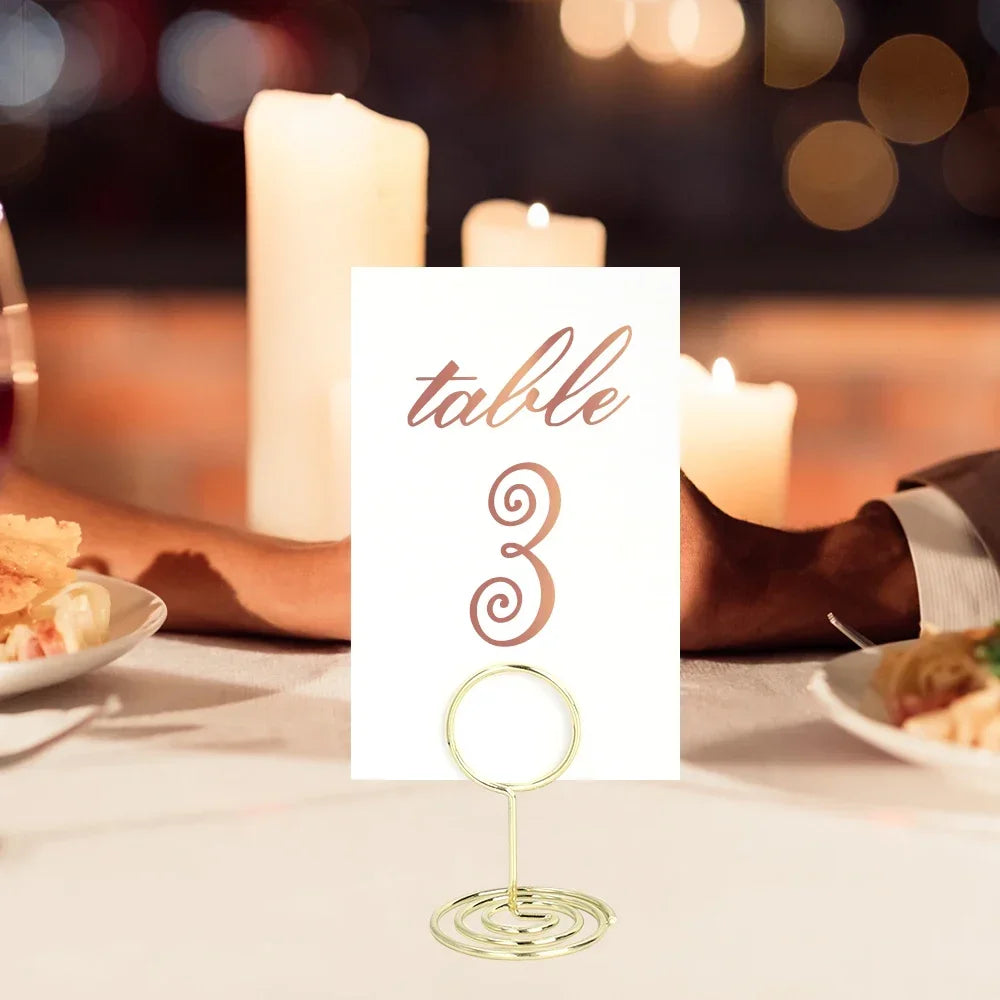 イベント・結婚式装飾|金属製ハート型プレースカードホルダー 24個セット