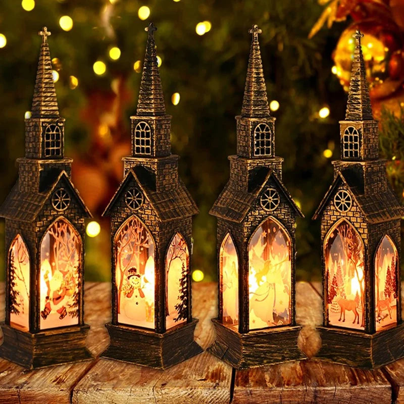 モチーフライト|イベント・クリスマス装飾|LEDナイトライト サンタ&スノーマン(高さ22.5cm)