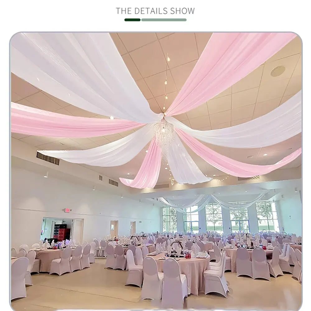 エレガントなシアーカーテン 背景デコレーション