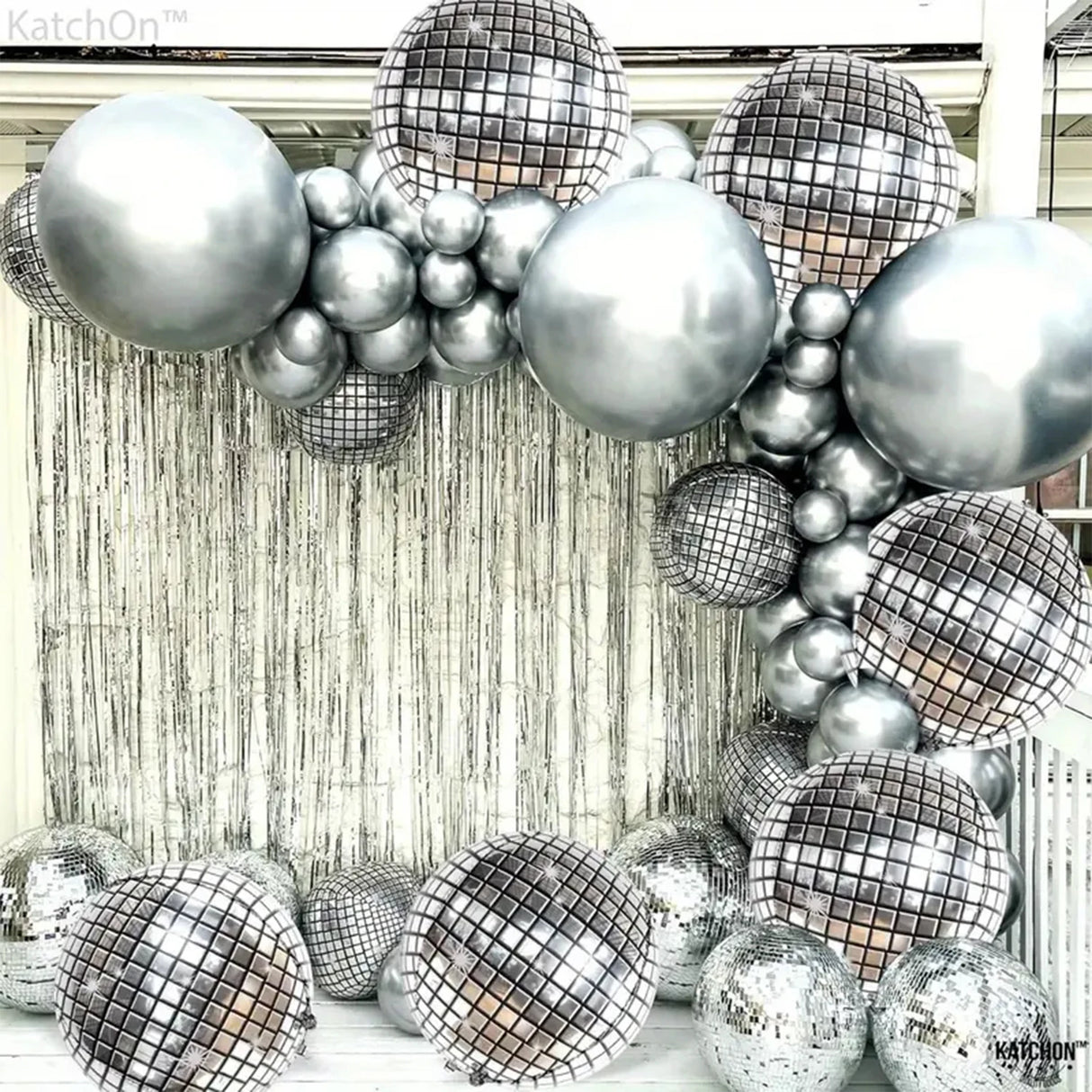 イベント・バルーン装飾|ミラーボール型バルーンセット(6個)