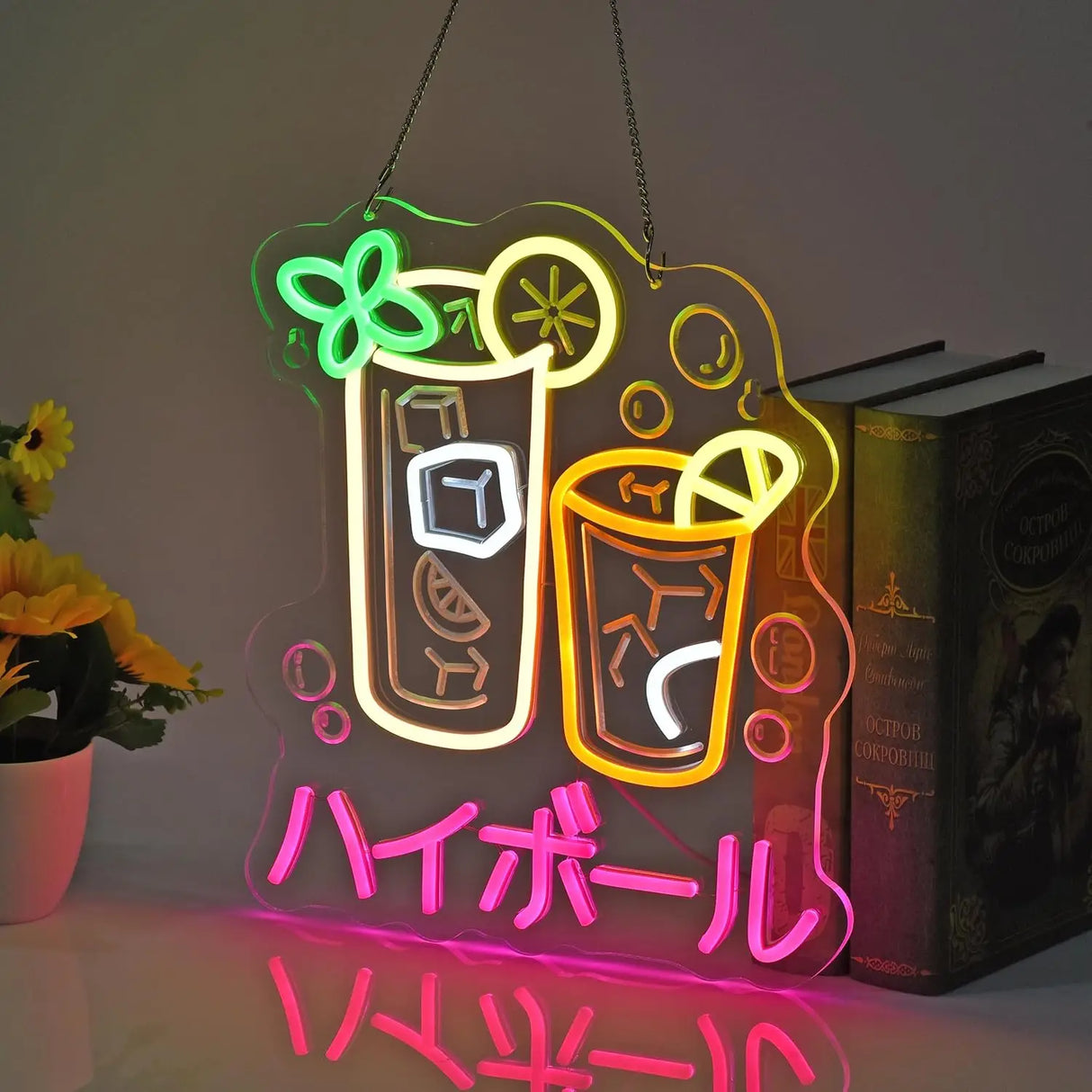 和風LEDネオンサイン(ネオン看板) ドリンク看板