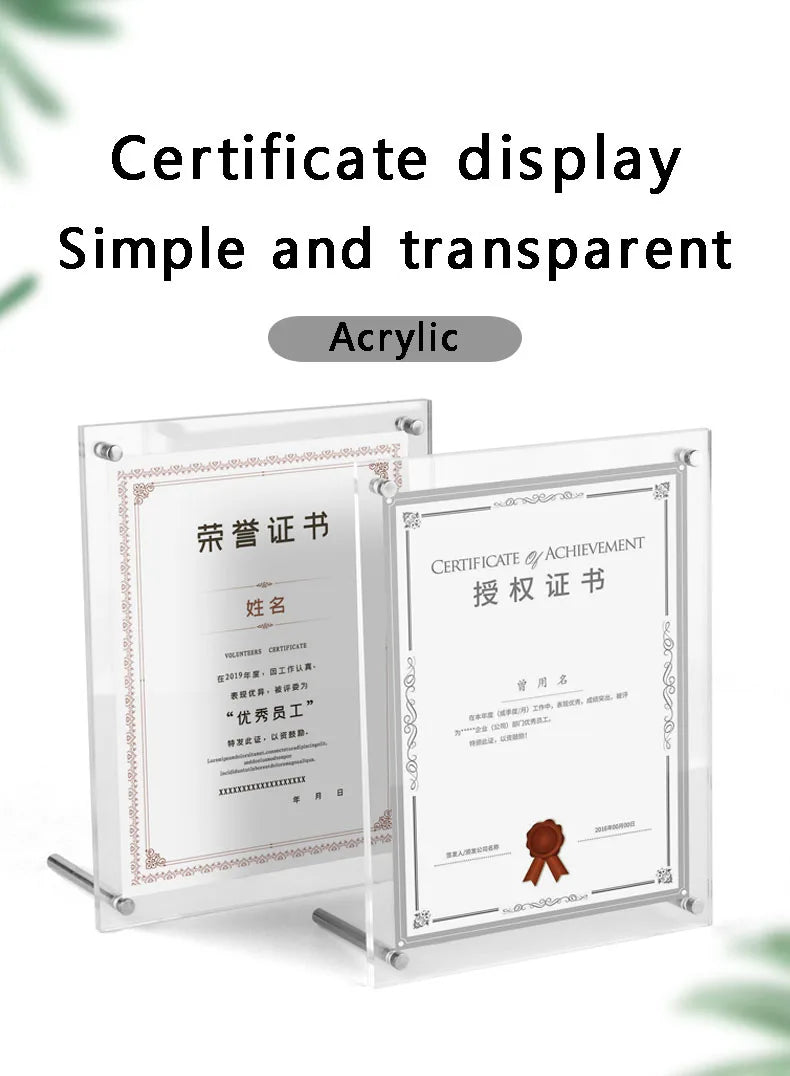 アクリル透明クリスタルフォトフレーム