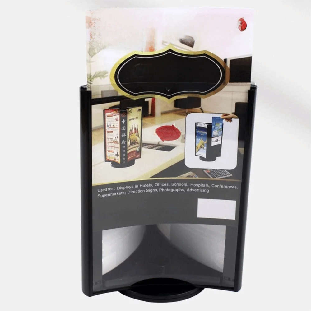 三角柱型POP|回転式アクリルメニューディスプレイスタンド