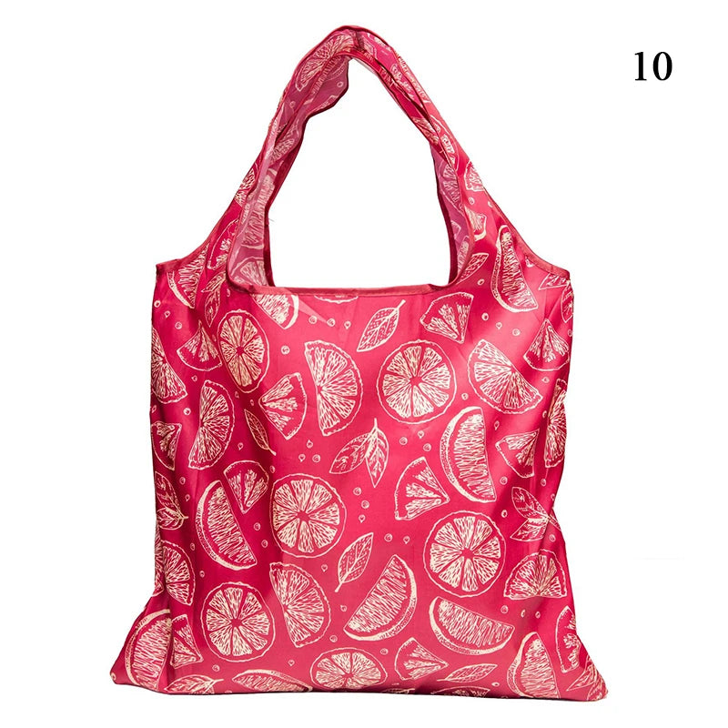 |ノベルティ用品 | コンパクト収納 花柄エコバッグ | 44×40c