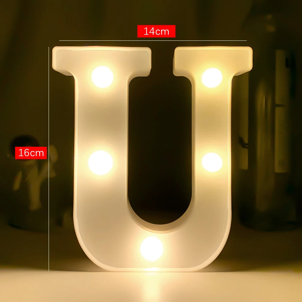 LEDナイトライト 【アルファベット・数字型】(乾電池式)