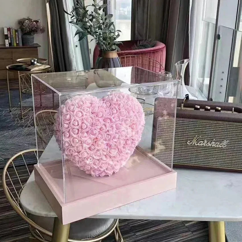 ハート型バラ造花 25cm ロマンチックデコレーション