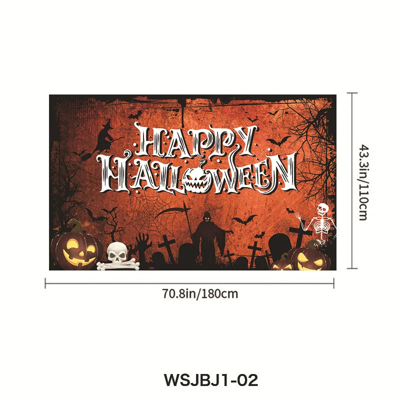 イベント・ハロウィングッズ|背景布 邪悪なカボチャ