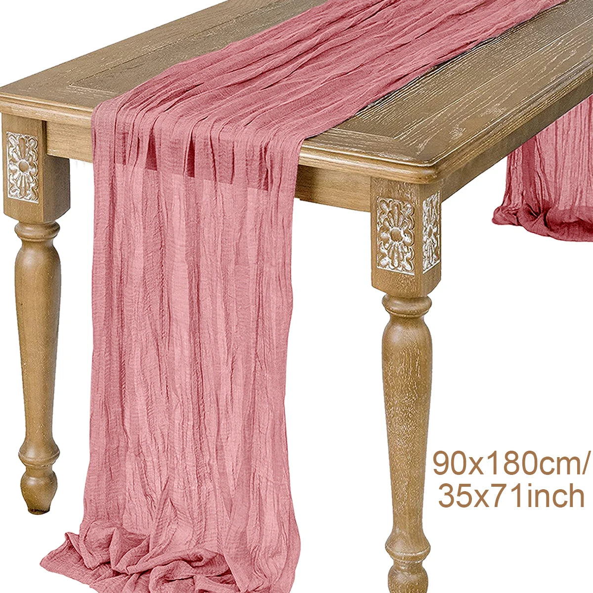 インテリア・パーティ装飾 |ガーゼ生地テーブルランナー | 全長1.8/3.4m