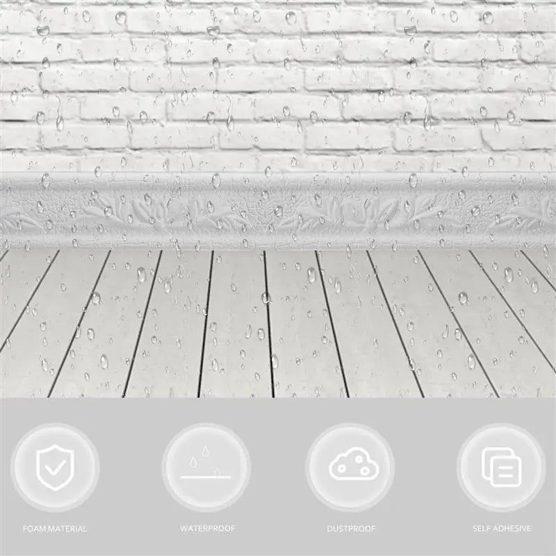 壁面装飾 幅木風粘着ボーダーシート 幅4㎝x230㎝ 高弾性 衝突防止