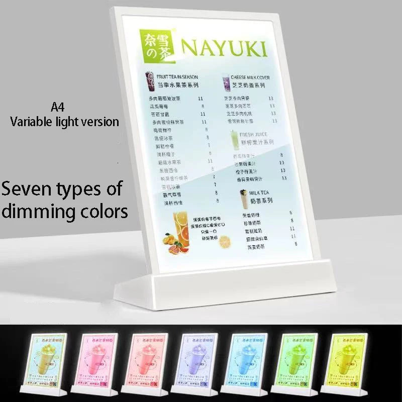 高級アクリルメニューディスプレイラック