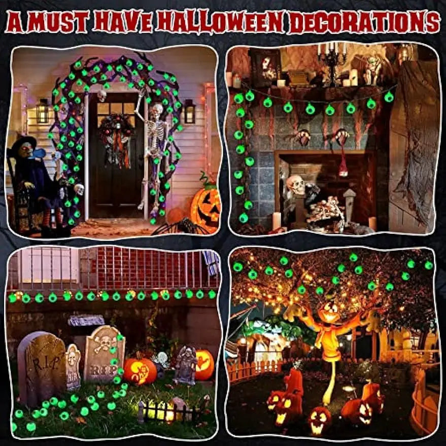 イベント・ハロウィン装飾|LED目玉飾りランプ リモコン付き