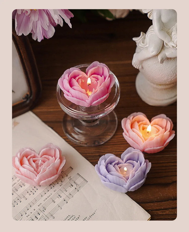 ハート型香り付きキャンドル バレンタインギフト