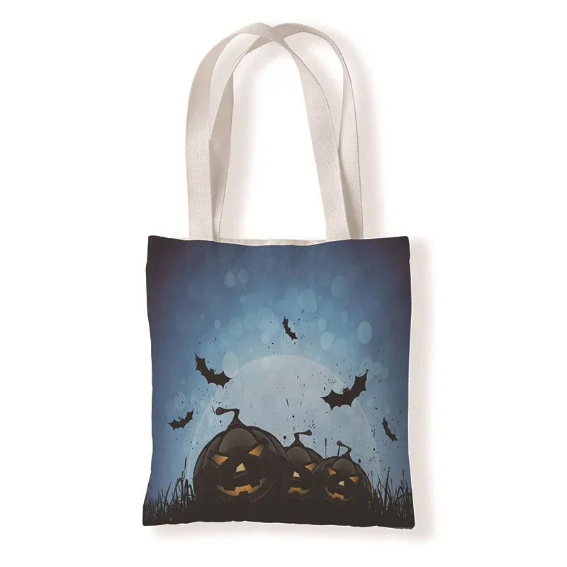 ハロウィングッズ|ハロウィンパンプキンキャンバストートバッグ