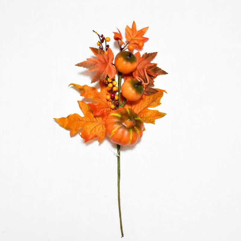イベント・ハロウィングッズ|秋のフェイクメープルとカボチャ装飾枝