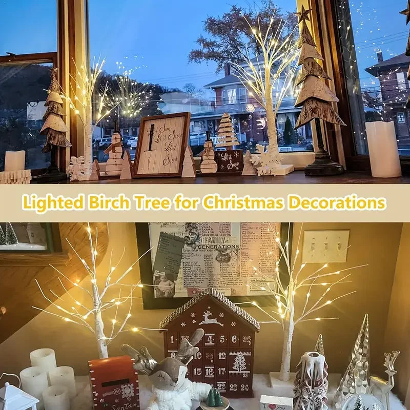 モチーフライト|イベント・パーティー装飾|LED白樺ツリーライト 24灯(約45cm)