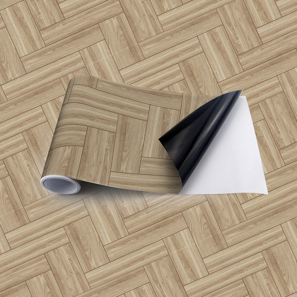 DIYフロアシート モダン柄タイル風 ステッカー 幅20cm x 300cm リフォーム