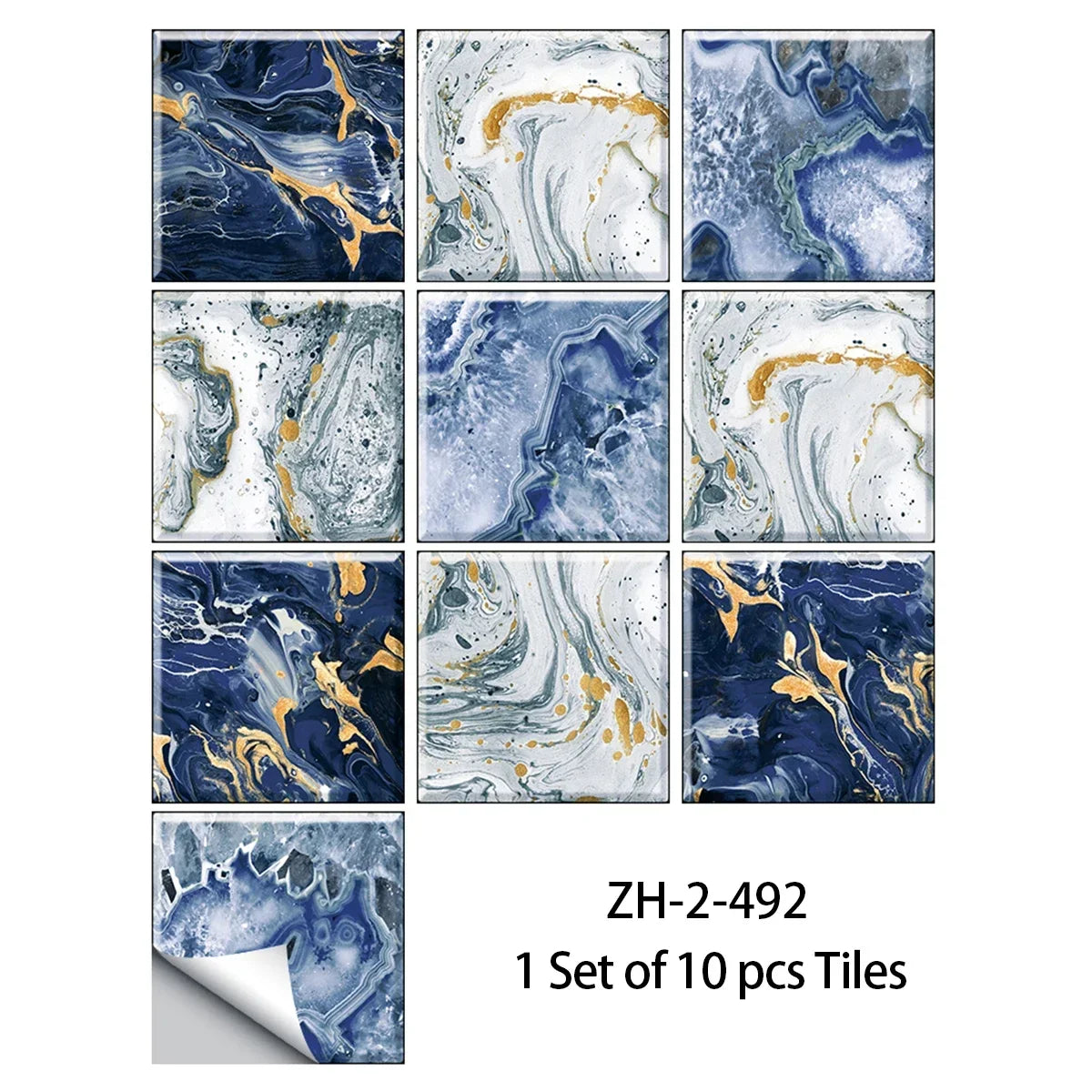 DIYフロアシート 大理石タイル風 ステッカー 10枚入/20枚入 豪華