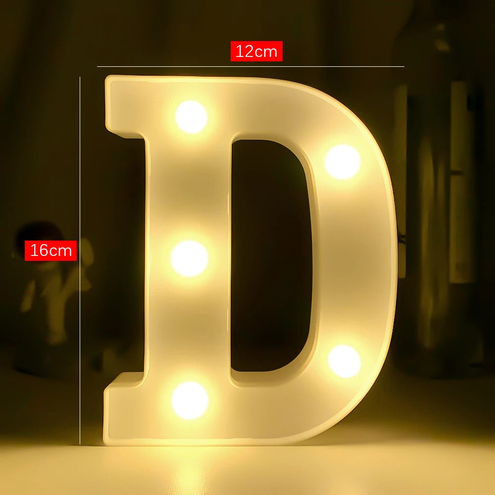 LEDナイトライト 【アルファベット・数字型】(乾電池式)