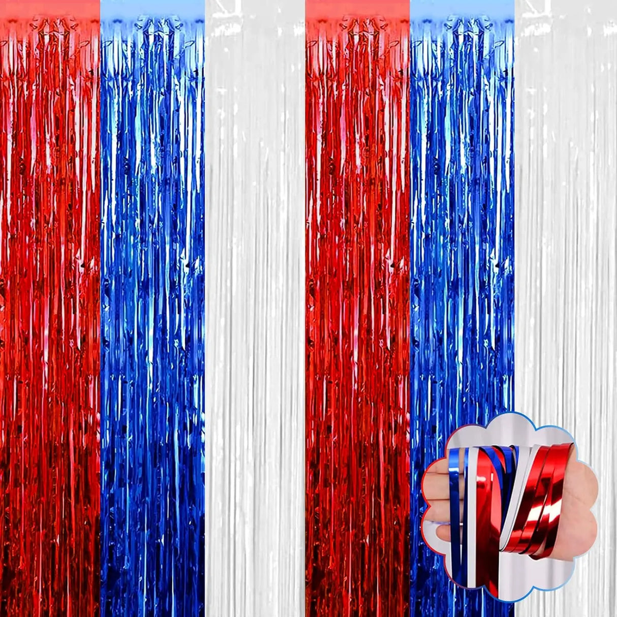 イベント・パーティーグッズ|ホイルフリンジカーテン6枚セット