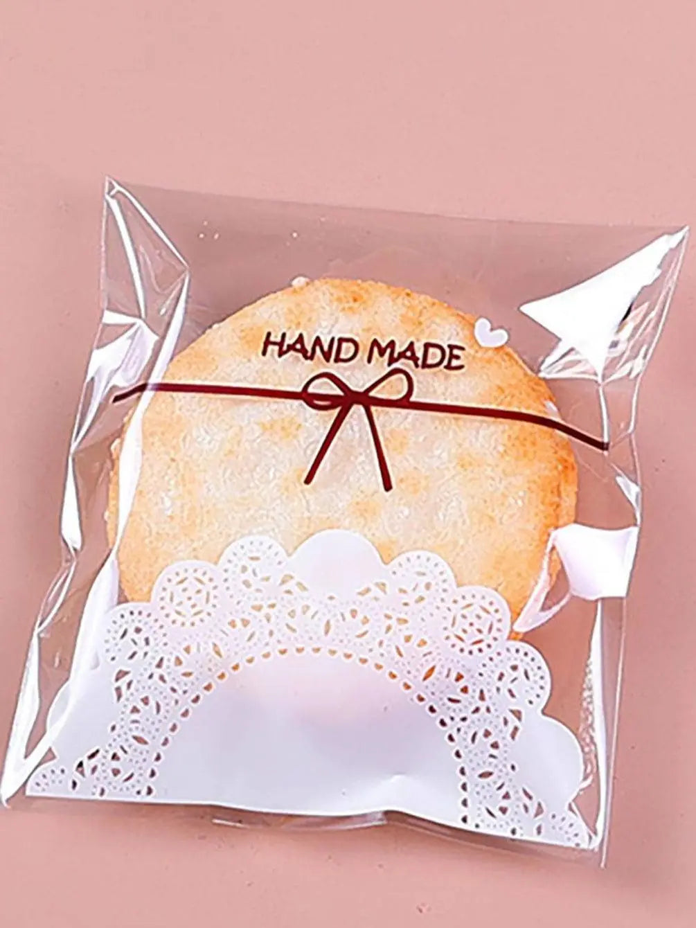 |イベント・ノベルティ用品 |レース柄プリント透明OPP袋 100個セット|10×10c