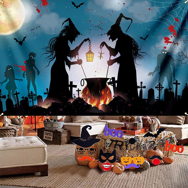 イベント・ハロウィングッズ|背景布 邪悪なカボチャ