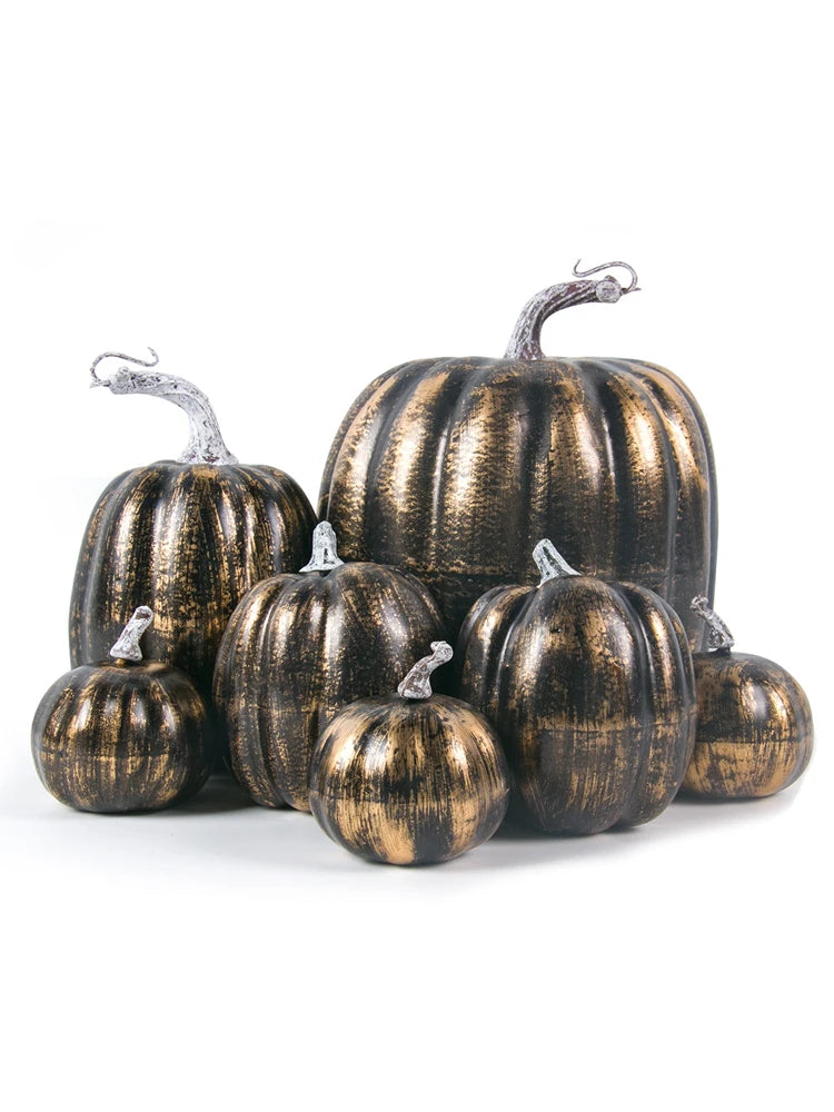 イベント・ハロウィングッズ|7個セット ミックスサイズ フェイクカボチャ