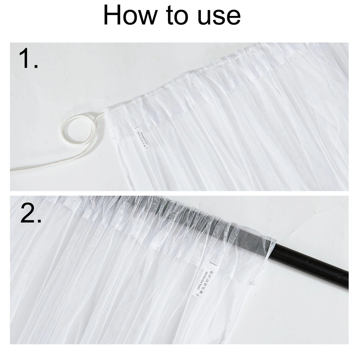 イベント・パーティ装飾 | ホワイトチュール背景カーテン| 幅1.6M