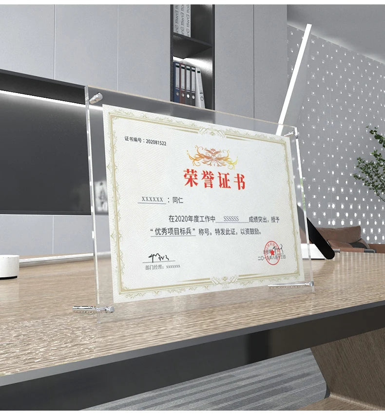 アクリル透明クリスタルフォトフレーム