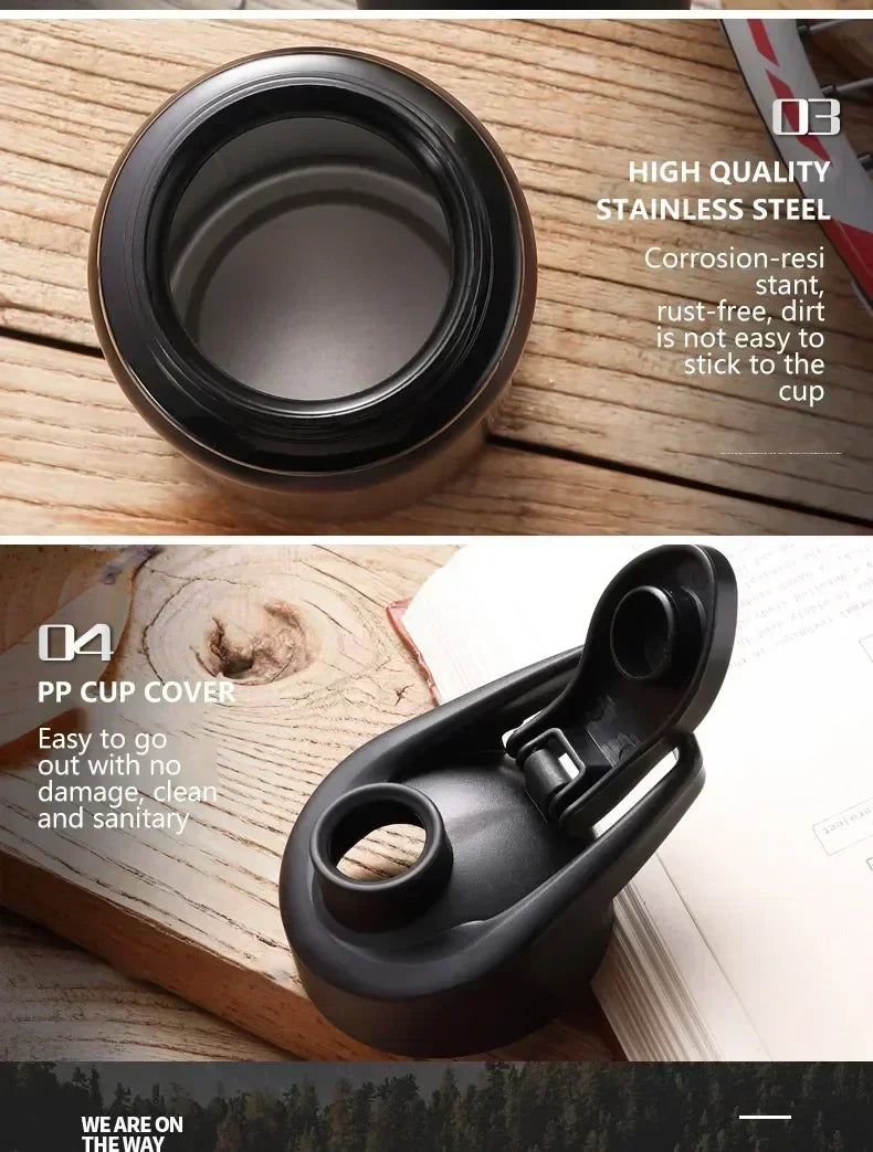 イベント・ノベルティ用品 ポータブルステンレスウォーターボトル 600ml まとめ買い可能