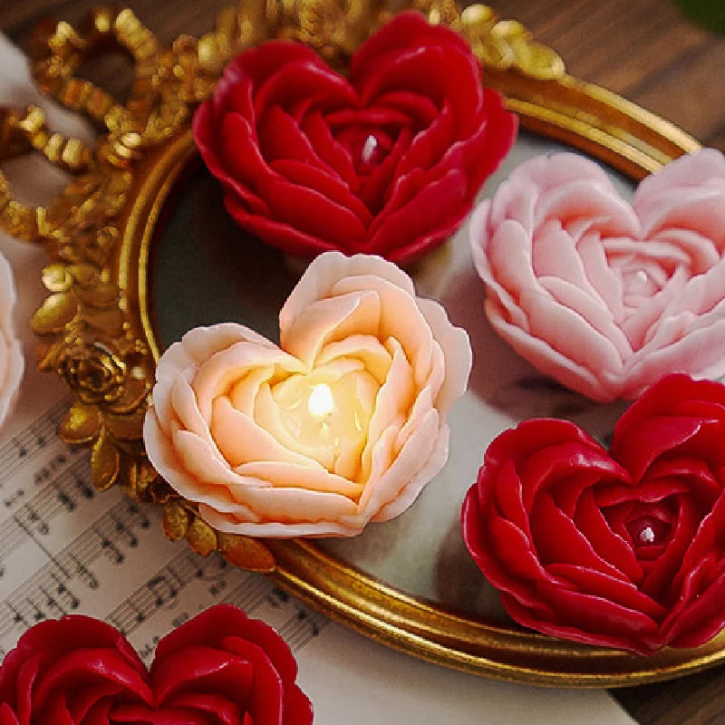 ハート型香り付きキャンドル バレンタインギフト