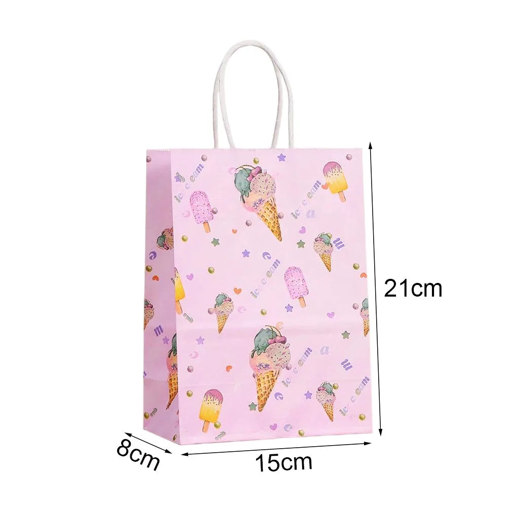 |ノベルティ用品 | アイスクリーム柄ギフトバッグ| W15×H21×D8