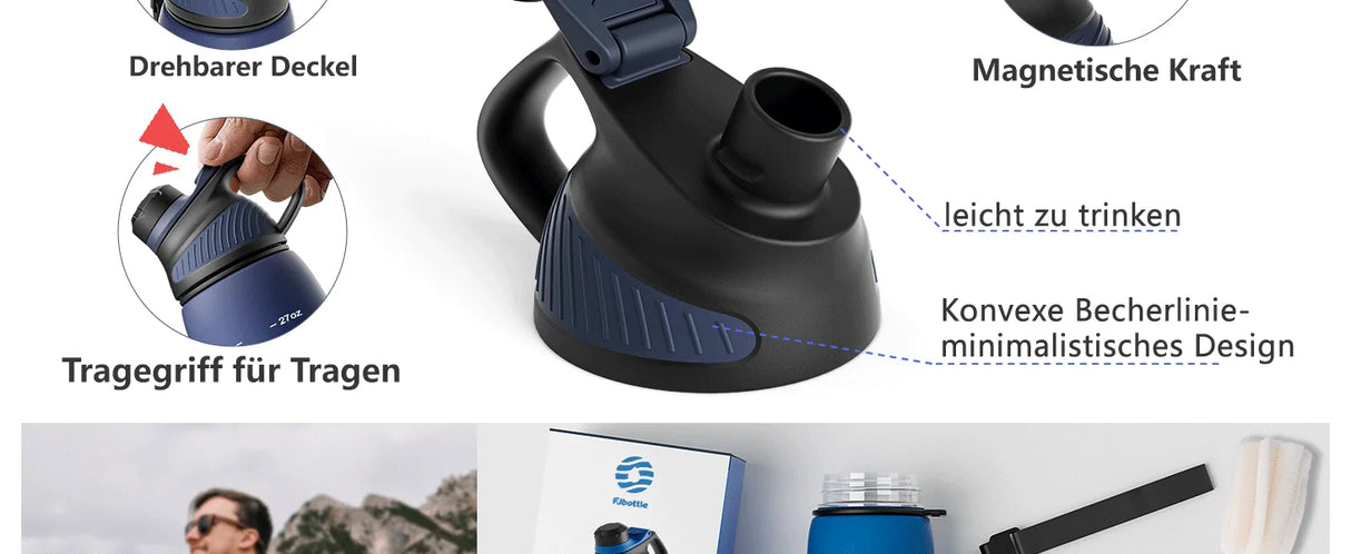 |イベント・ノベルティ用品 | マグネット蓋付きスポーツウォーターボトル |1000ml