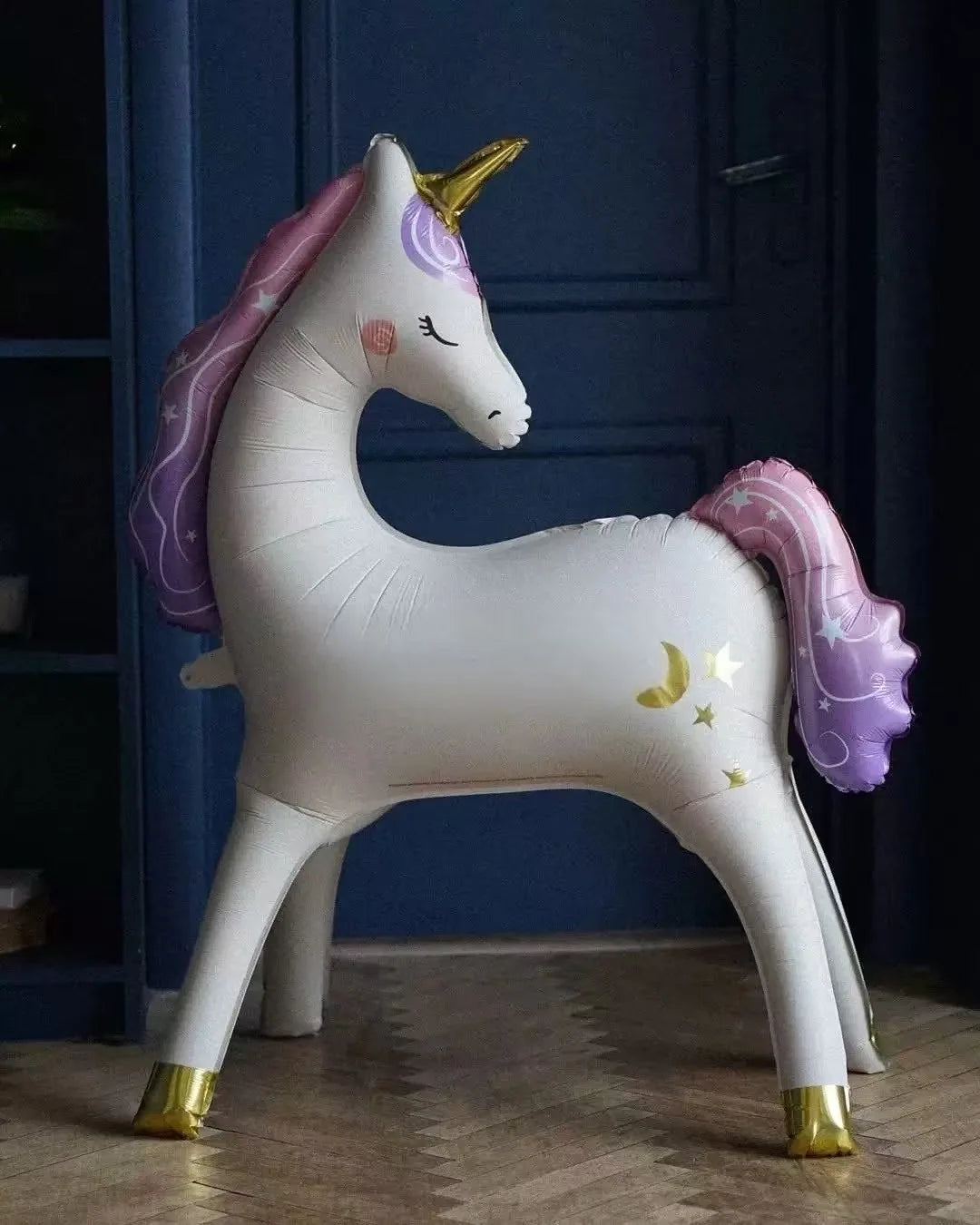 ユニコーン木製馬誕生日パーティーバルーン