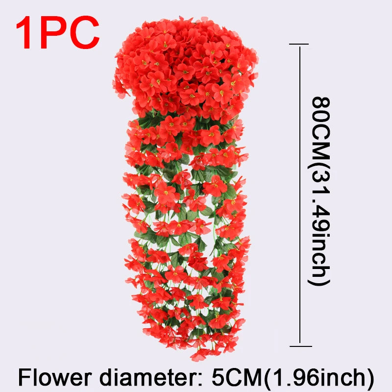 造花ハンギングローズ&アイビー壁掛け