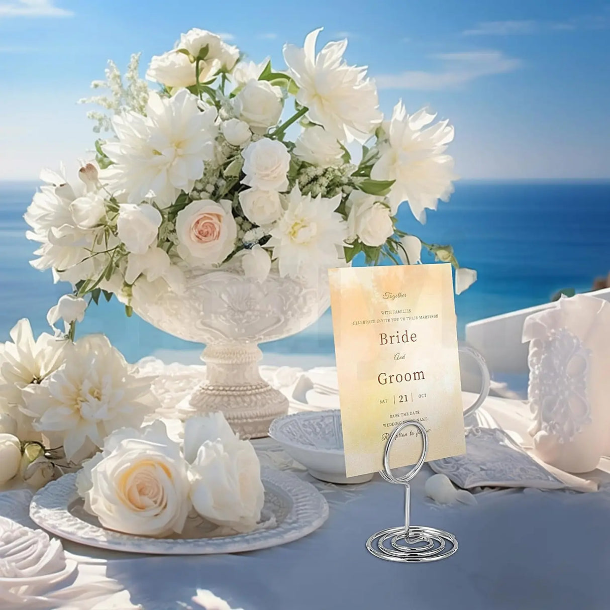 イベント・結婚式装飾|円形ワイヤーフォトホルダー10個セット