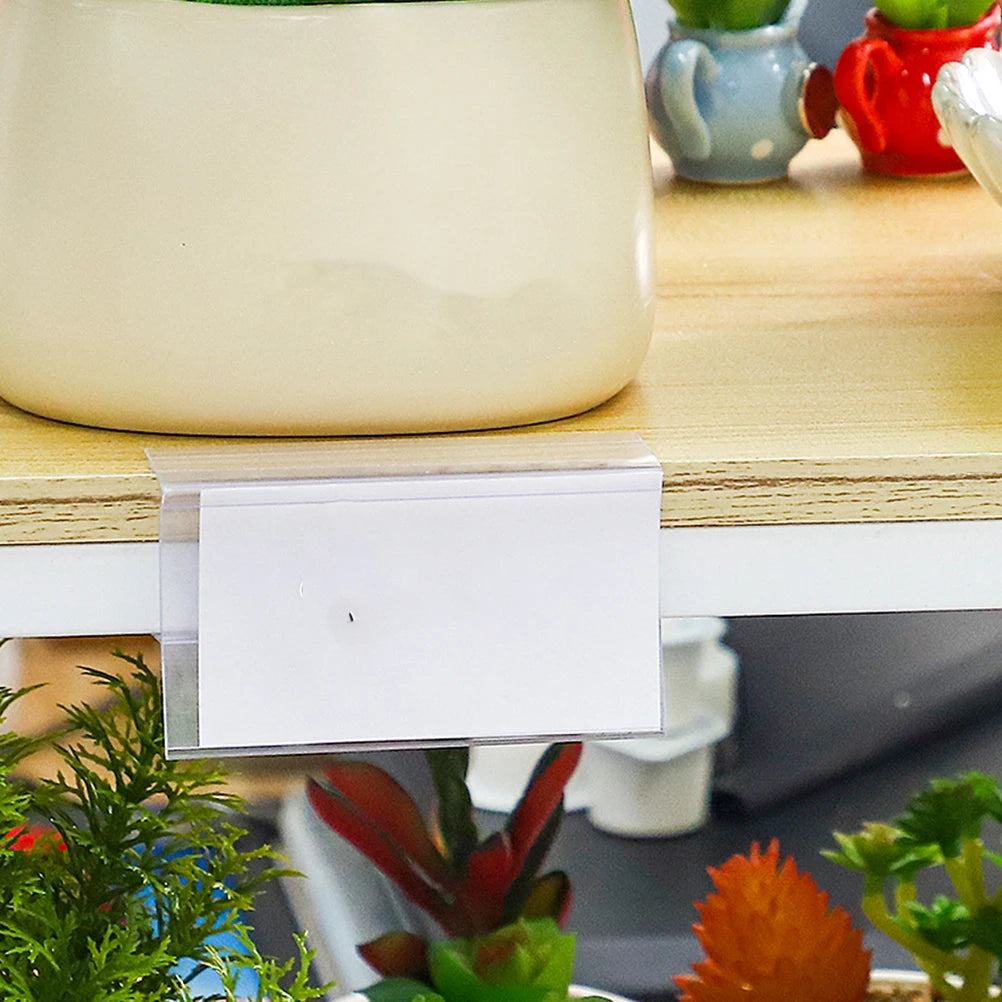 透明値札ディスプレイホルダー 25個セット