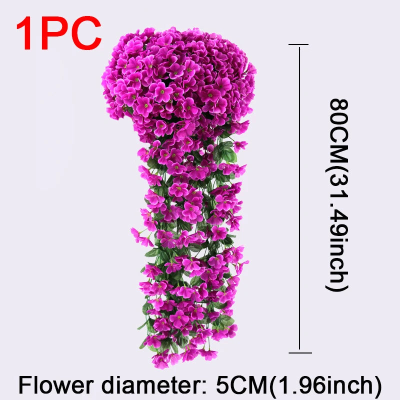 造花ハンギングローズ&アイビー壁掛け
