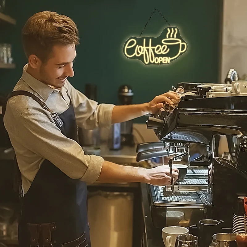Coffee OPEN LEDネオンサイン(ネオン看板)