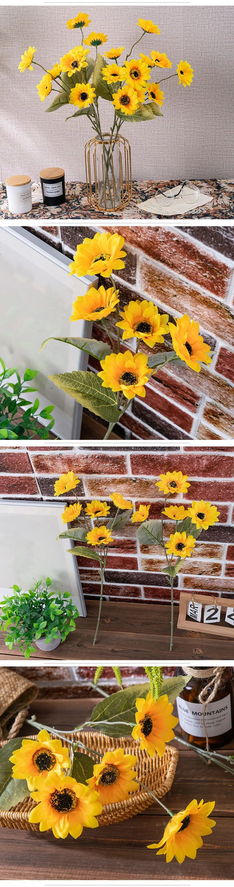 52.5cm ひまわりのアーティフィシャルフラワー