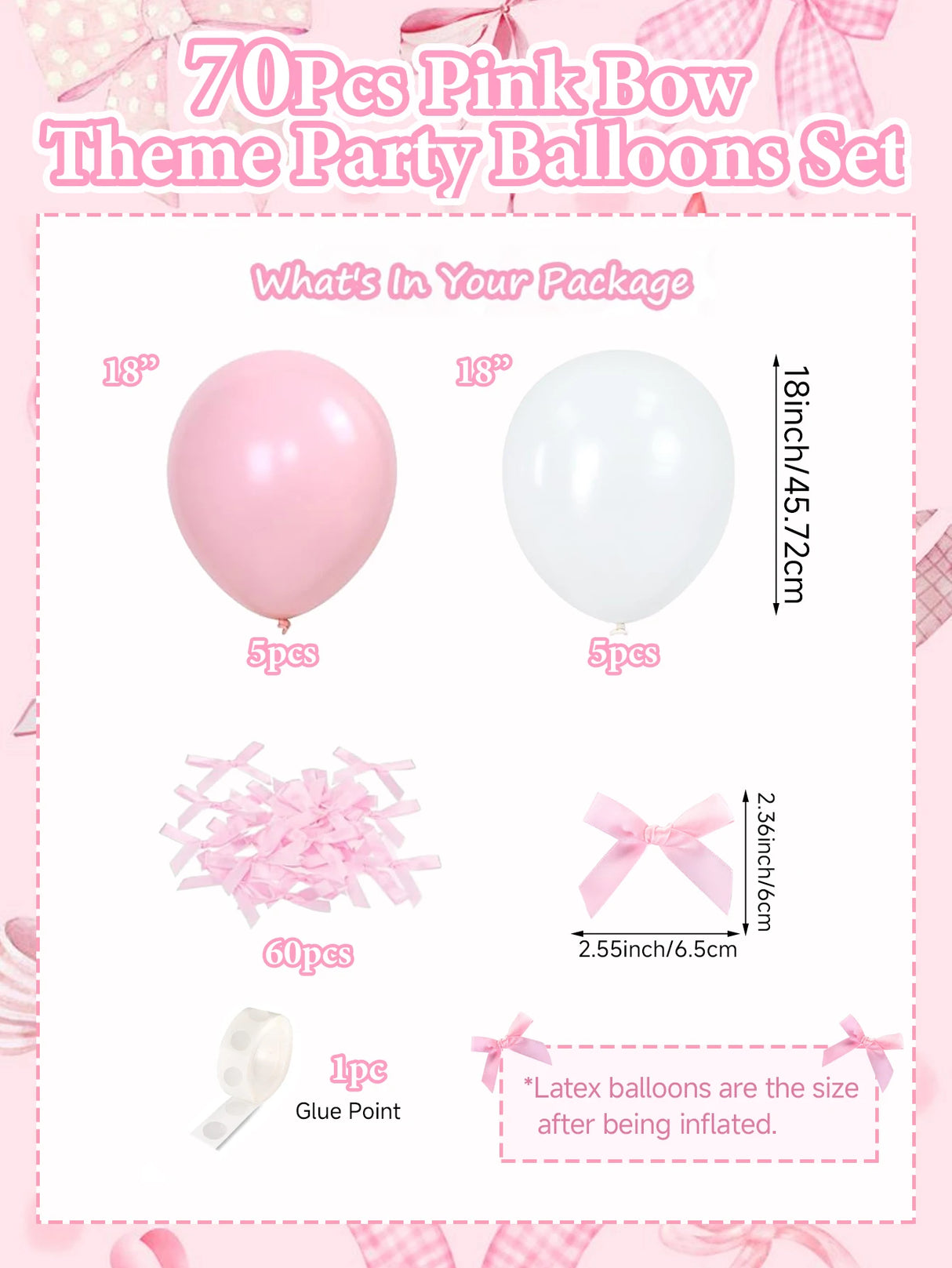 イベント・バルーン装飾|ピンクリボンバルーンセット(70/80個)