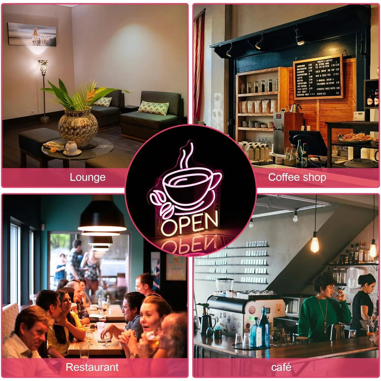 コーヒーカップLEDネオンサイン(ネオン看板)