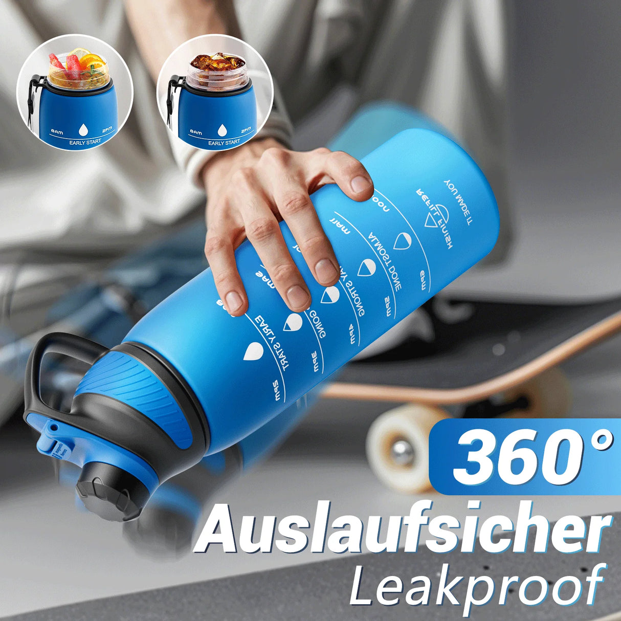 |イベント・ノベルティ用品 | マグネット蓋付きスポーツウォーターボトル |1000ml