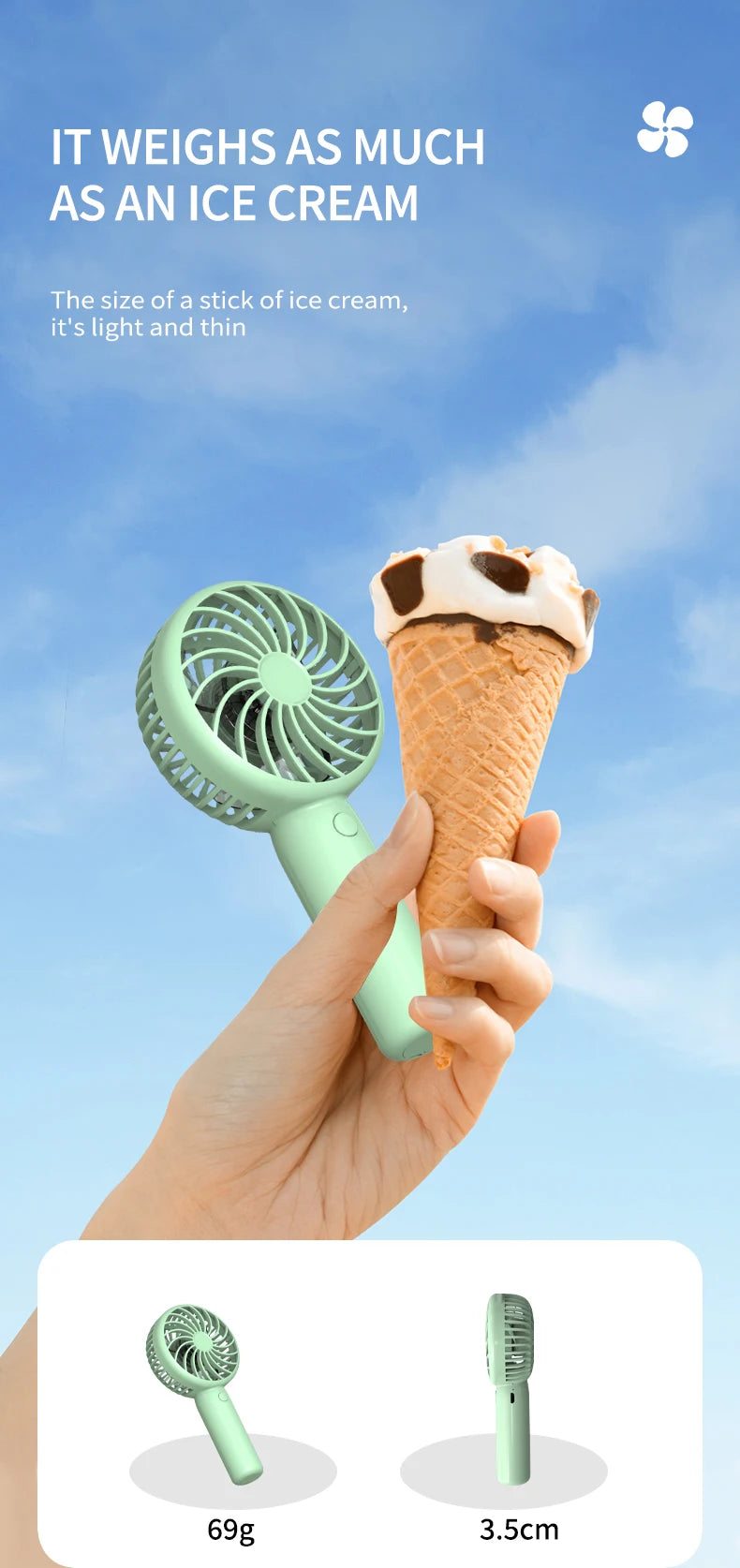 |イベント・ノベルティ用品 | USB充電式 携帯用静音ミニファン