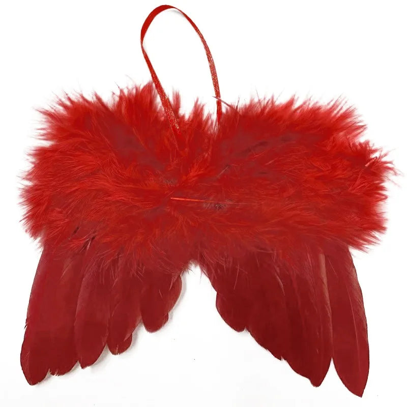 イベント・パーティー装飾|エンジェルホワイトフェザーウィングオーナメント(1個入/10個入)